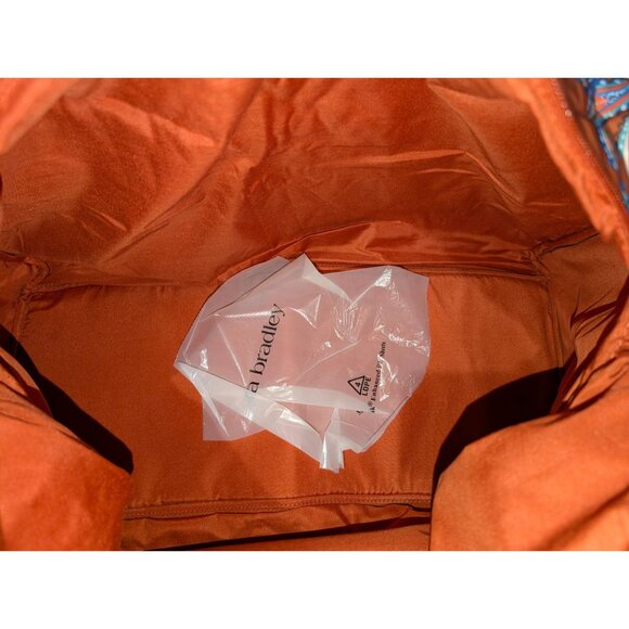 Vera Bradley Bag Large Orange Travel Duffel In Manor Paisley Print - Picture 7 of 7